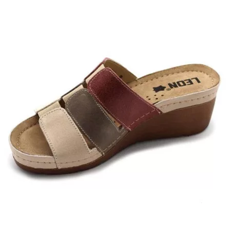 Leon Comfort női papucs-1009 Bézs/Rózsa
