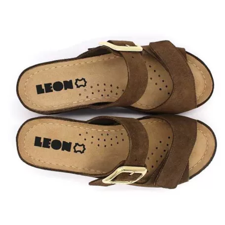 Leon Comfort női papucs-1110 barna