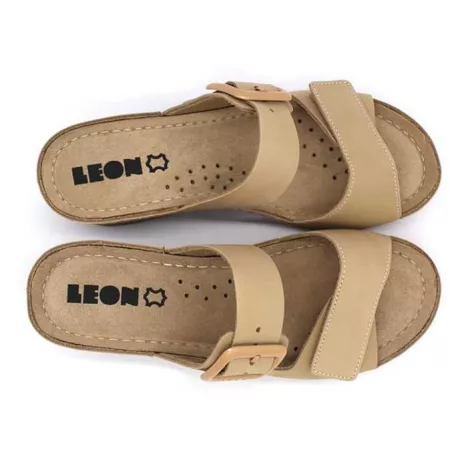 Leon Comfort női papucs-1110 bezs