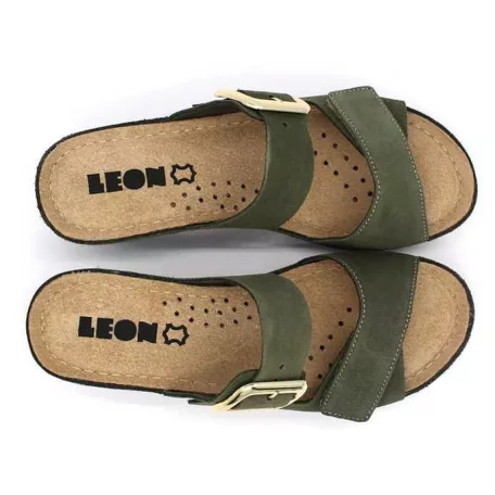 Leon Comfort női papucs-1110 zold