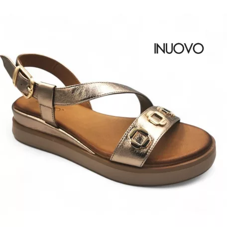 Inuovo női szandál-113127 Metal-ash