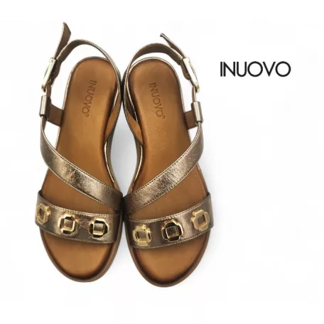 Inuovo női szandál-113127 Metal-ash