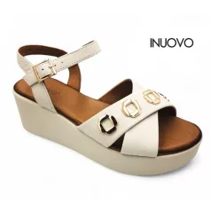 Inuovo női szandál-123127 Crema
