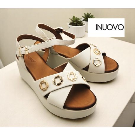 Inuovo női szandál-123127 Crema