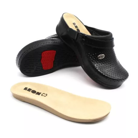 Leon Comfort női papucs-2023 fekete