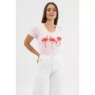Budmil női póló-Póló textil rátétekkel - 20570066-001
