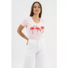 Budmil női póló-Póló textil rátétekkel - 20570066-001