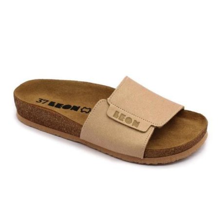 Leon Comfort női papucs-4022 bezs-R