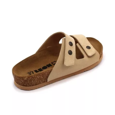 Leon Comfort női papucs-4050 Bezs-velur