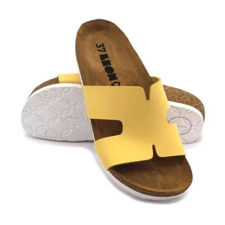 Leon Comfort női papucs-4054 sarga