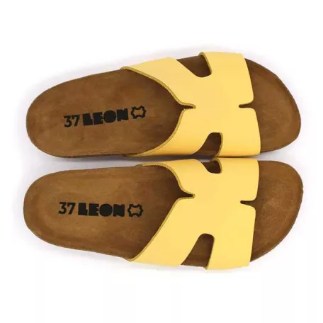 Leon Comfort női papucs-4054 sarga