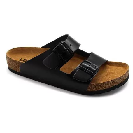Leon Comfort férfi papucs-4703 fekete-bak
