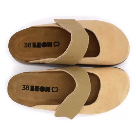 Leon Comfort női papucs-6002 bezs