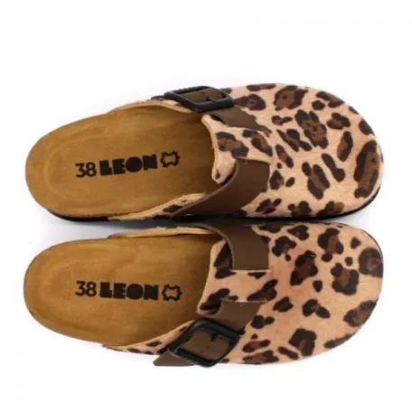 Leon Comfort női papucs-6003 barna