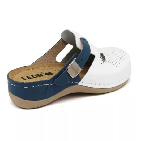 Leon Comfort női papucs-901 Fehér/Kék