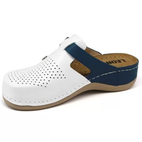 Leon Comfort női papucs-901 Fehér/Kék