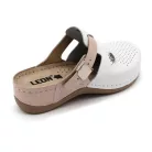 Leon Comfort női papucs-901 Fehér/Púder