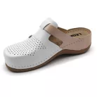 Leon Comfort női papucs-901 Fehér/Púder