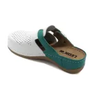 Leon Comfort női papucs-901 Fehér/Türkiz
