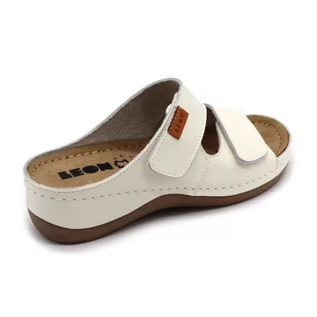 Leon Comfort női papucs-931 Feher-lakk