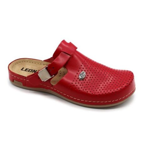 Leon Comfort női papucs-950 Piros-lyukas