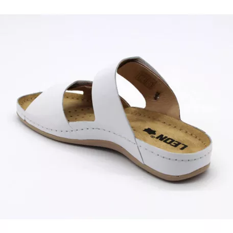 Leon Comfort női papucs-952 White/Brown