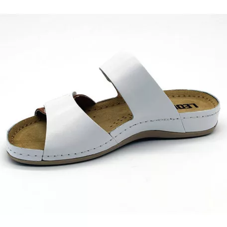 Leon Comfort női papucs-952 White/Brown
