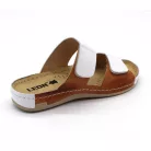 Leon Comfort női papucs-952 White/Brown