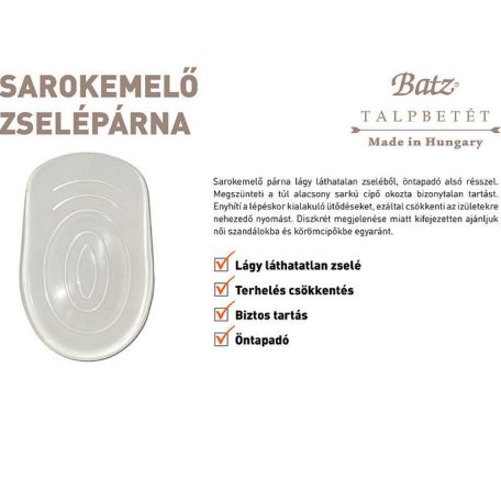 Batz talp betét női Talpbetét-960 Sarok gél