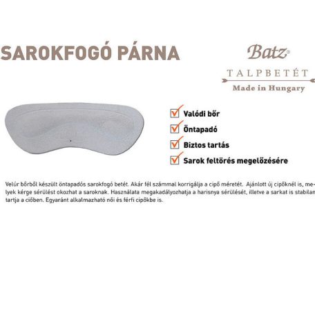 Batz talp betét női Talpbetét-970 Sarokfogo