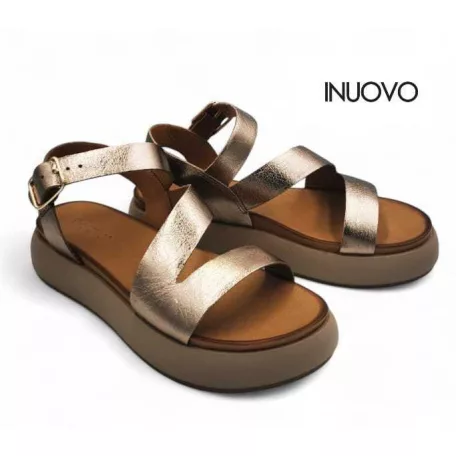 Inuovo női szandál-A96001 Metal-ash
