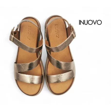 Inuovo női szandál-A96001 Metal-ash