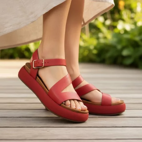 Inuovo női szandál-A96001 Raspberry