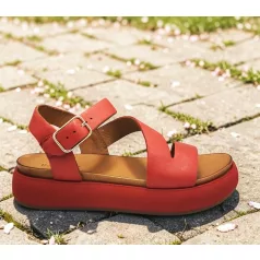 Inuovo női szandál-A96001 Raspberry