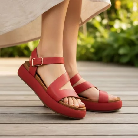 Inuovo női szandál-A96001 Raspberry