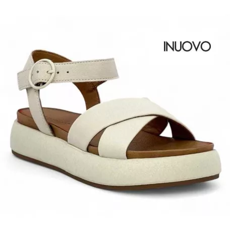 Inuovo női szandál-A96004 Crema