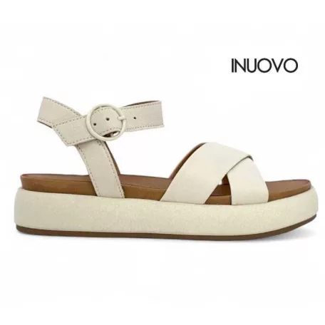 Inuovo női szandál-A96004 Crema