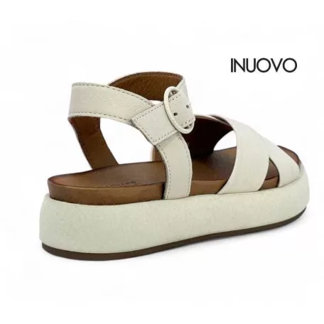Inuovo női szandál-A96004 Crema