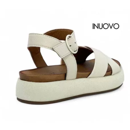 Inuovo női szandál-A96004 Crema