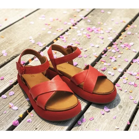 Inuovo női szandál-A96004 Raspberry