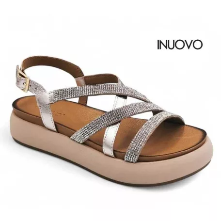 Inuovo női szandál-A96051 Metal-rose