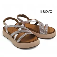 Inuovo női szandál-A96051 Metal-rose