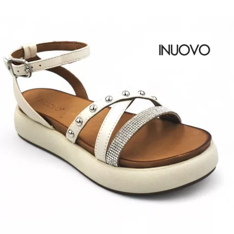 Inuovo női szandál-A96052 Crema