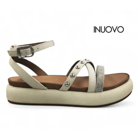 Inuovo női szandál-A96052 Crema