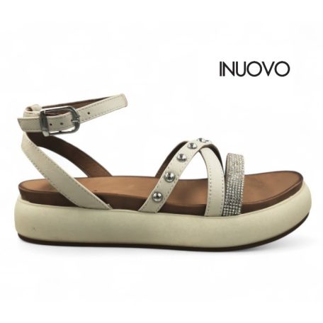 Inuovo női szandál-A96052 Crema