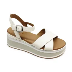 Inuovo női szandál-A98008 CreamS24