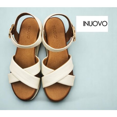 Inuovo női szandál-A98018 Crema