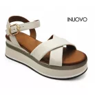 Inuovo női szandál-A98018 Crema
