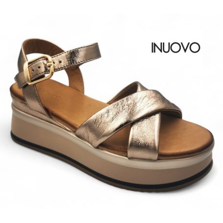 Inuovo női szandál-A98018 Metal-ash