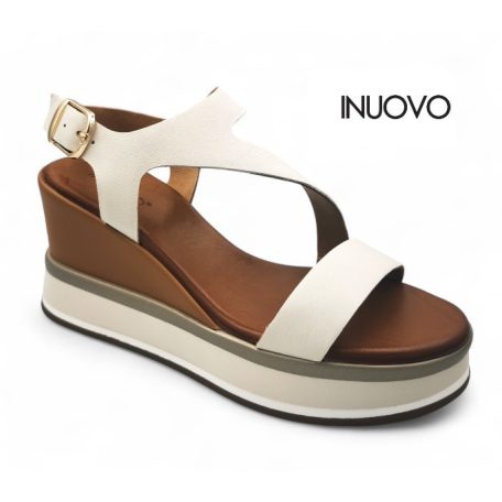 Inuovo női szandál-B37005 Crema